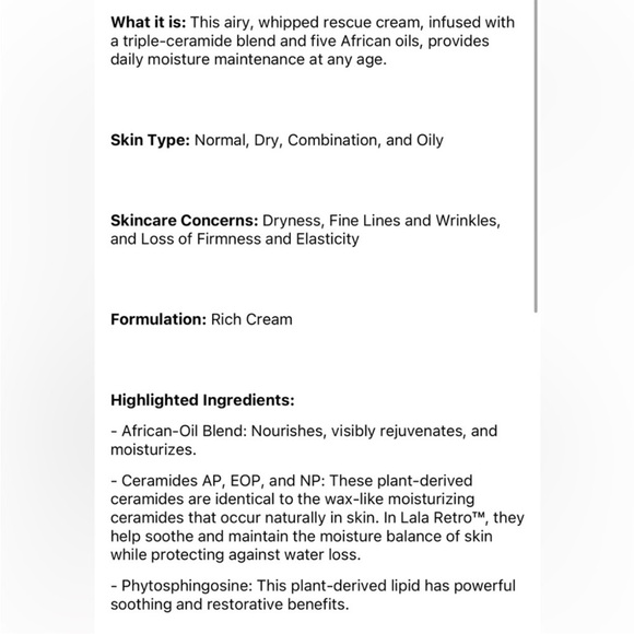 Drunk Elephant Lala Retro Nourishing Whipped Moisturizer - Picture 2 of 7